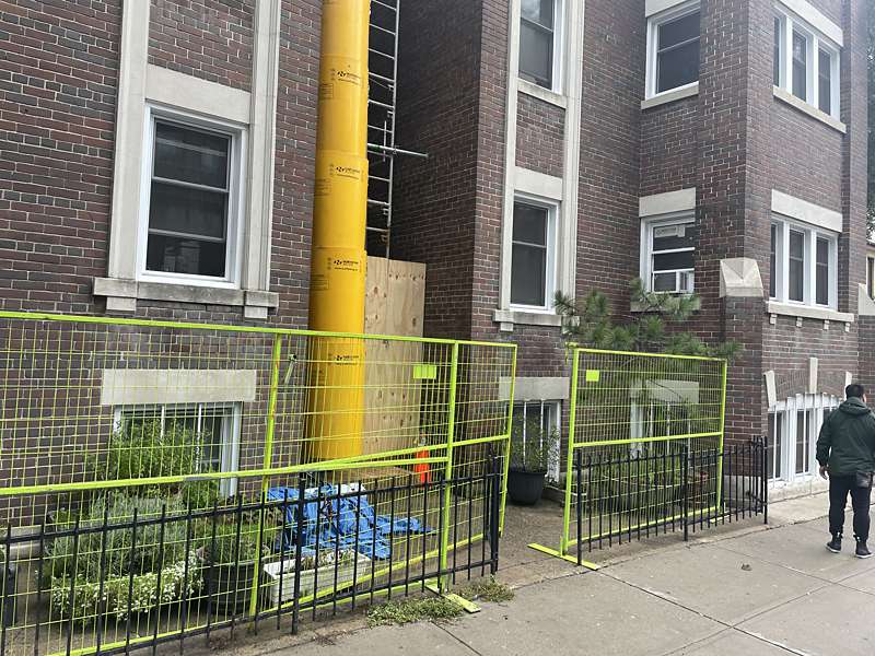 White commercial flat roof membrane in Toronto